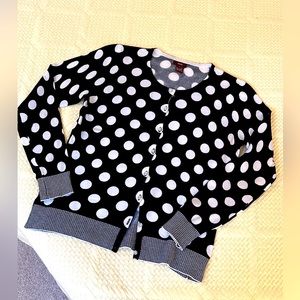Esciô Cardigan Black White Polka Dots Small S2
